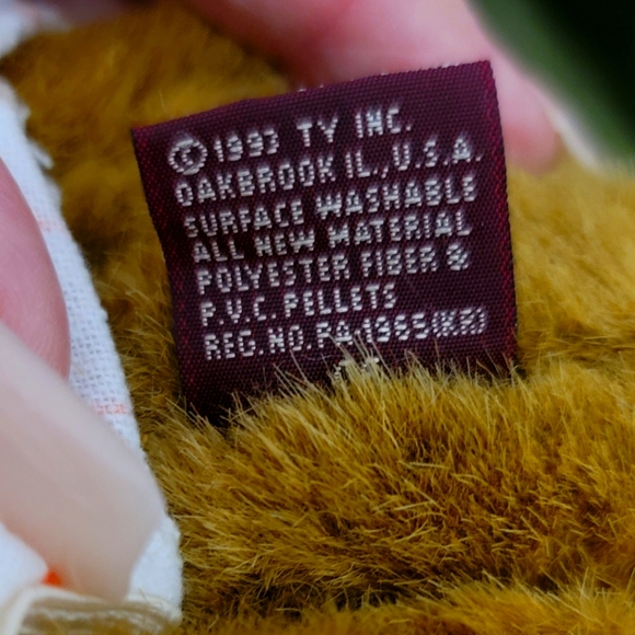 Ty Attic Treasures Bear Named Precious Brown Joints w/ pillow & PJ Hat 12" NWT - Picture 8 of 10